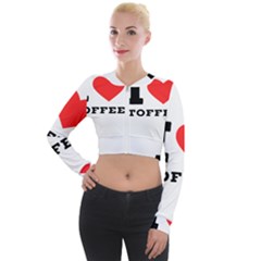 I Love Toffee Long Sleeve Cropped Velvet Jacket by ilovewhateva