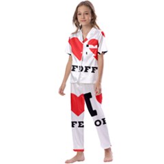 I Love Toffee Kids  Satin Short Sleeve Pajamas Set by ilovewhateva