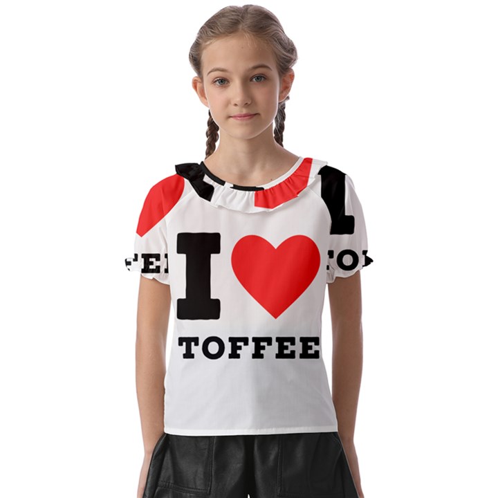 I love toffee Kids  Frill Chiffon Blouse