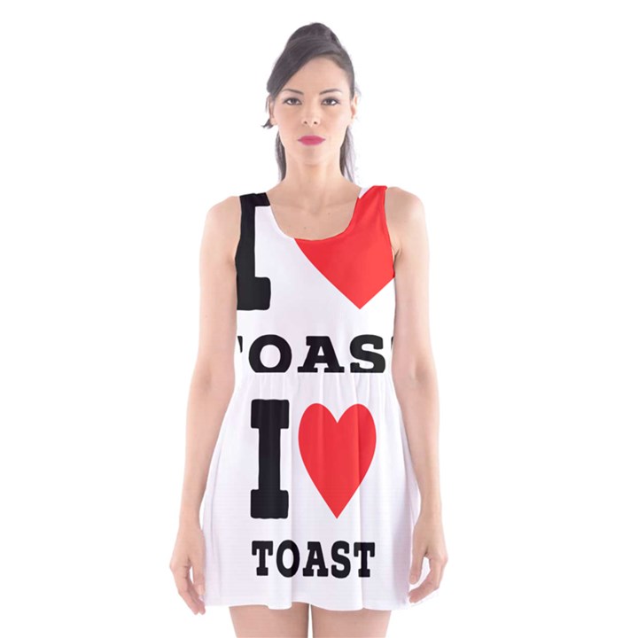 I love toast Scoop Neck Skater Dress