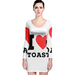 I Love Toast Long Sleeve Velvet Bodycon Dress by ilovewhateva