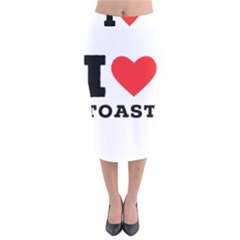 I Love Toast Velvet Midi Pencil Skirt by ilovewhateva