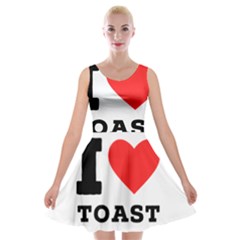 I Love Toast Velvet Skater Dress by ilovewhateva