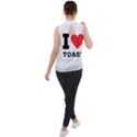 I love toast Mock Neck Chiffon Sleeveless Top View2