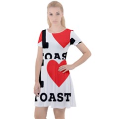 I Love Toast Cap Sleeve Velour Dress  by ilovewhateva