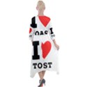 I love toast Quarter Sleeve Wrap Front Maxi Dress View2