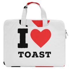 I Love Toast Macbook Pro 16  Double Pocket Laptop Bag  by ilovewhateva