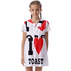 I Love Toast Kids  Asymmetric Collar Dress by ilovewhateva