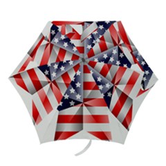 United States Of America Flag Of The United States Independence Day Mini Folding Umbrellas by danenraven