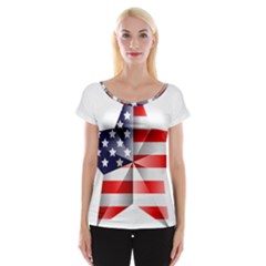 United States Of America Flag Of The United States Independence Day Cap Sleeve Top by danenraven