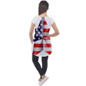 United States Of America Flag Of The United States Independence Day Cap Sleeve High Low Top View2