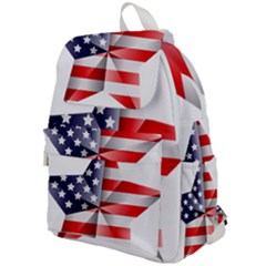 United States Of America Flag Of The United States Independence Day Top Flap Backpack by danenraven