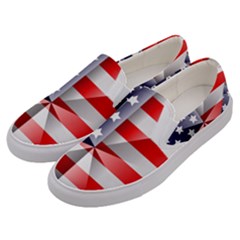 United States Of America Flag Of The United States Independence Day Men s Canvas Slip Ons by danenraven