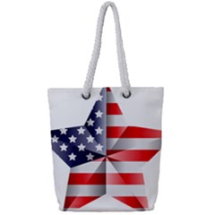 United States Of America Flag Of The United States Independence Day Full Print Rope Handle Tote (small) by danenraven