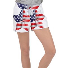 United States Of America Flag Of The United States Independence Day Women s Velour Lounge Shorts by danenraven