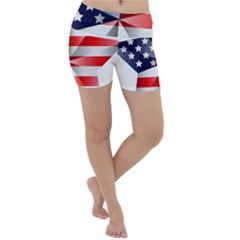 United States Of America Flag Of The United States Independence Day Lightweight Velour Yoga Shorts by danenraven