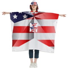 United States Of America Flag Of The United States Independence Day Women s Hooded Rain Ponchos by danenraven