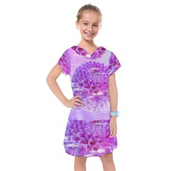 Dahlia Blossom Bloom Dahlias Fall Kids  Drop Waist Dress by danenraven