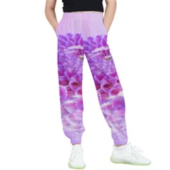 Dahlia Blossom Bloom Dahlias Fall Kids  Elastic Waist Pants by danenraven