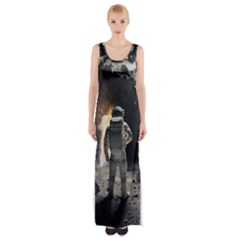 Astronaut Space Walk Thigh Split Maxi Dress by danenraven