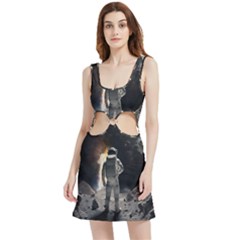 Astronaut Space Walk Velour Cutout Dress by danenraven