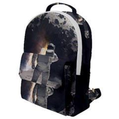 Astronaut Space Walk Flap Pocket Backpack (small) by danenraven