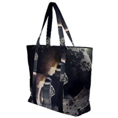 Astronaut Space Walk Zip Up Canvas Bag by danenraven