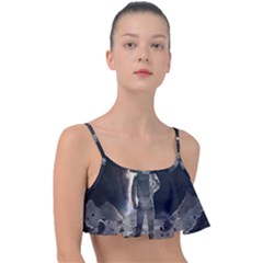 Astronaut Space Walk Frill Bikini Top by danenraven