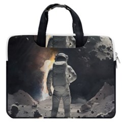 Astronaut Space Walk Macbook Pro 13  Double Pocket Laptop Bag by danenraven