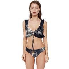 Astronaut Space Walk Low Cut Ruffle Edge Bikini Set by danenraven