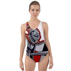 Knight Shield Sword Shield Fictional Character Cut-out Back One Piece Swimsuit by danenraven