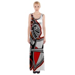 Knight Shield Sword Shield Fictional Character Thigh Split Maxi Dress by danenraven