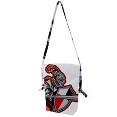 Knight Shield Sword Shield Fictional Character Folding Shoulder Bag by danenraven