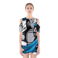 Sword Knight Fictional Character Legionary Warrior Shoulder Cutout One Piece Dress by danenraven