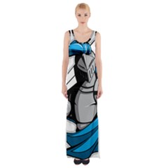 Sword Knight Fictional Character Legionary Warrior Thigh Split Maxi Dress by danenraven