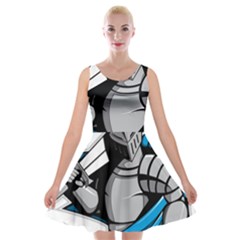 Sword Knight Fictional Character Legionary Warrior Velvet Skater Dress by danenraven