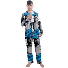 Sword Knight Fictional Character Legionary Warrior Men s Long Sleeve Satin Pajamas Set by danenraven