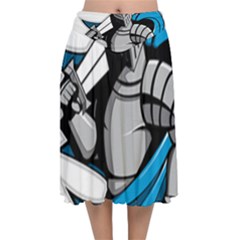 Sword Knight Fictional Character Legionary Warrior Velvet Flared Midi Skirt by danenraven