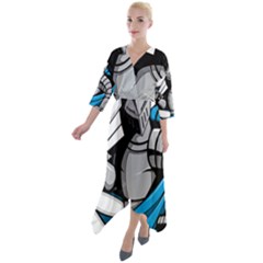 Sword Knight Fictional Character Legionary Warrior Quarter Sleeve Wrap Front Maxi Dress by danenraven