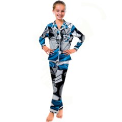 Sword Knight Fictional Character Legionary Warrior Kids  Satin Long Sleeve Pajamas Set by danenraven