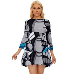 Sword Knight Fictional Character Legionary Warrior Long Sleeve Babydoll Dress by danenraven