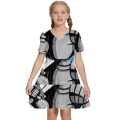 Sword Knight Fictional Character Legionary Warrior Kids  Short Sleeve Tiered Mini Dress by danenraven