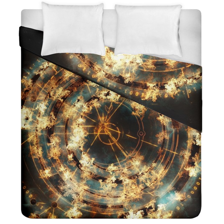 Science Fiction Background Fantasy Duvet Cover Double Side (California King Size)