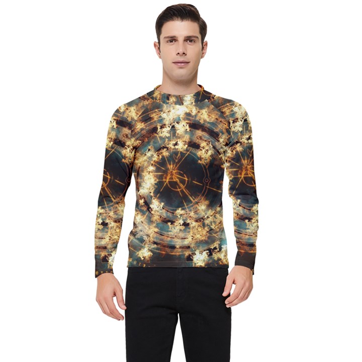 Science Fiction Background Fantasy Men s Long Sleeve Rash Guard