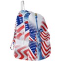 Statue Of Liberty And Usa Flag Art Foldable Lightweight Backpack View3