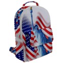 Statue Of Liberty And Usa Flag Art Flap Pocket Backpack (Large) View2