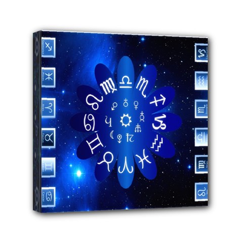 Astrology Horoscopes Constellation Mini Canvas 6  X 6  (stretched) by danenraven