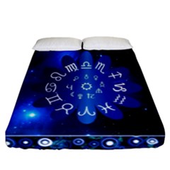 Astrology Horoscopes Constellation Fitted Sheet (california King Size) by danenraven