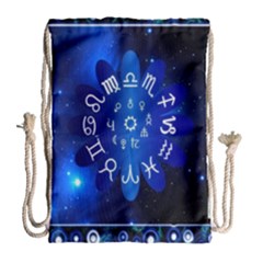 Astrology Horoscopes Constellation Drawstring Bag (large) by danenraven