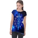 Astrology Horoscopes Constellation Cap Sleeve High Low Top View1